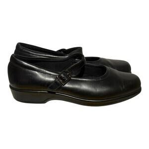SAS Mary Jane Black Leather Comfort Walking Shoes Women’s Size 8W Wide